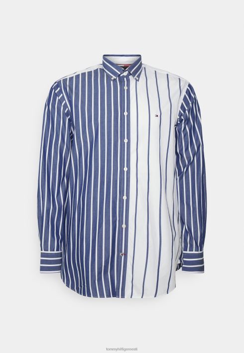 triibuline blokeeriv särk RJV625462 tume tumesinine/optiline valge Tommy Hilfiger