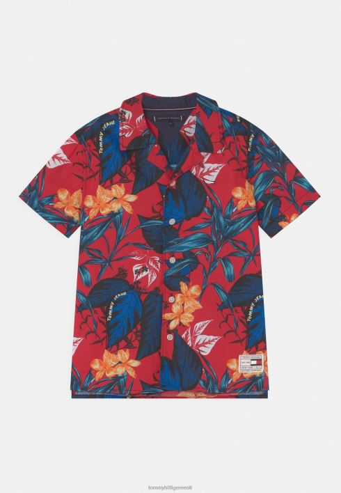 troopilise trükiga kuurordisärk RJV628115 punane Tommy Hilfiger