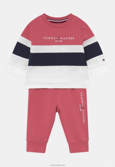 Baby colorblock kaelusega komplekt dressipluus RJV628061 sügav arbuus Tommy Hilfiger