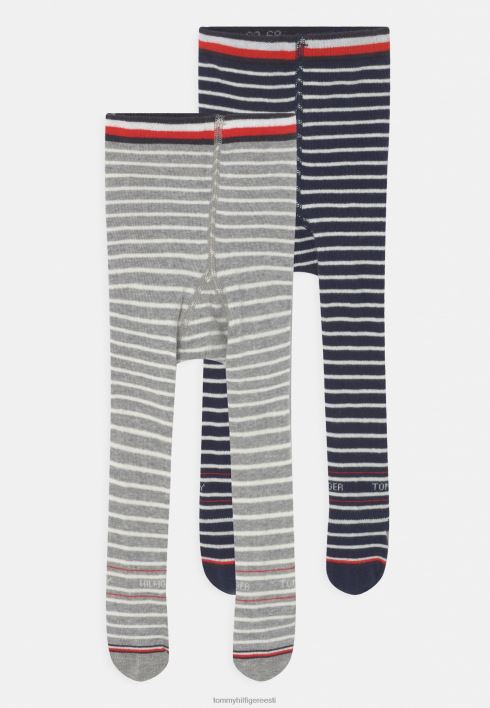 2 pakiga sukkpüksid beebile RJV627178 hall Tommy Hilfiger