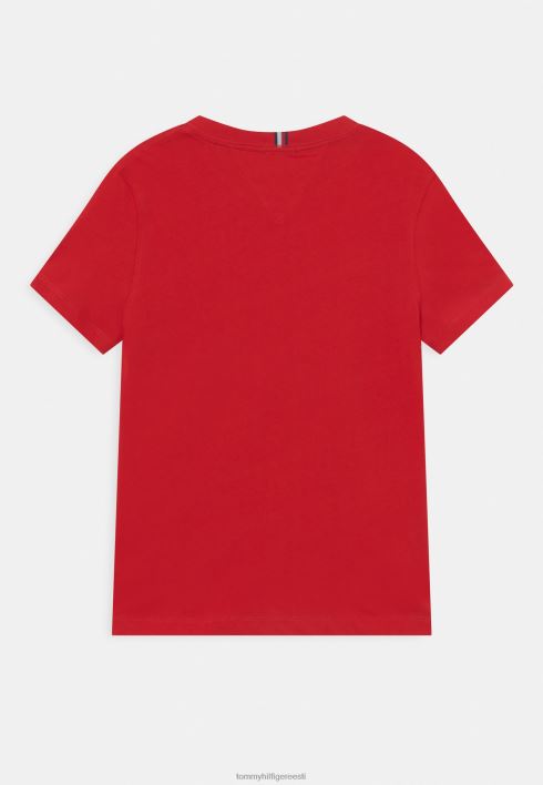 Essentsiaalne T-särk RJV624937 sügav karmiinpunane Tommy Hilfiger