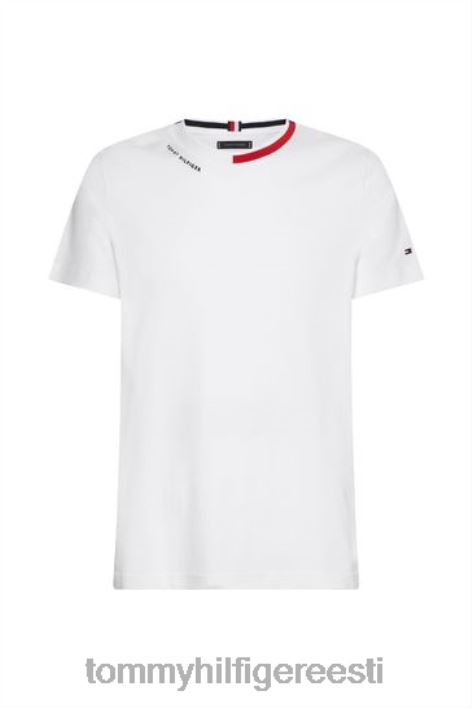 žakaarkaelusega t-särk RJV623768 valge Tommy Hilfiger