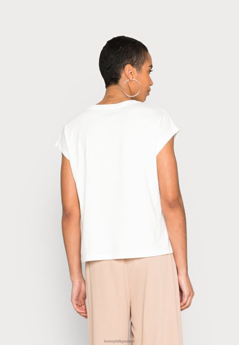 avatud teekorgiga trükiga T-särk RJV624347 ekru Tommy Hilfiger