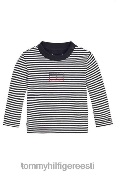 beebitriibuline pikkade varrukatega T-särk RJV623553 sinine Tommy Hilfiger