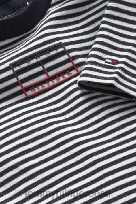 beebitriibuline pikkade varrukatega T-särk RJV623553 sinine Tommy Hilfiger