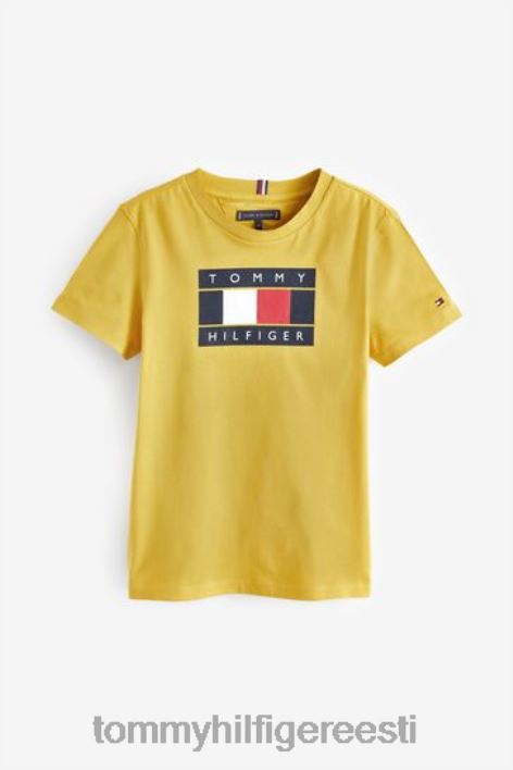globaalse triibulise lipuga t-särk RJV623173 kollane Tommy Hilfiger