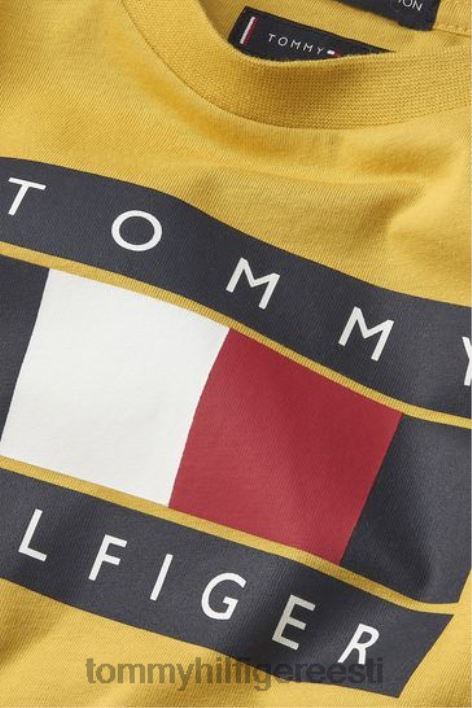 globaalse triibulise lipuga t-särk RJV623173 kollane Tommy Hilfiger