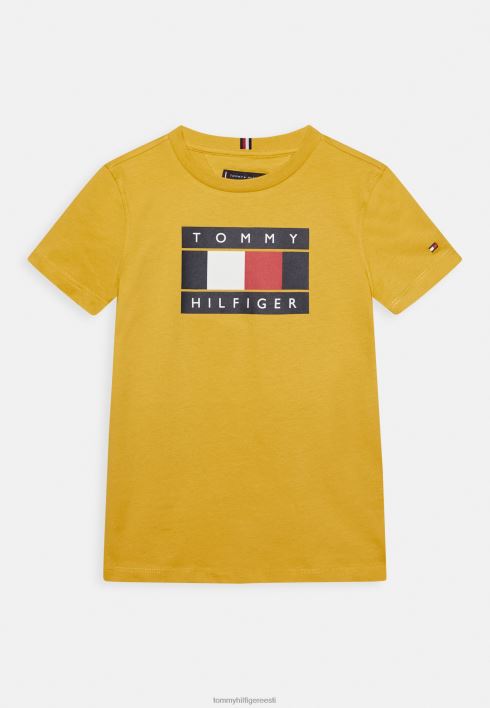 globaalse triibulise lipuga t-särk RJV624387 toskaana kollane Tommy Hilfiger