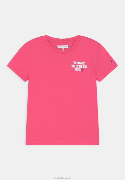 graafiline t-särk RJV625379 roosa hoiatus Tommy Hilfiger