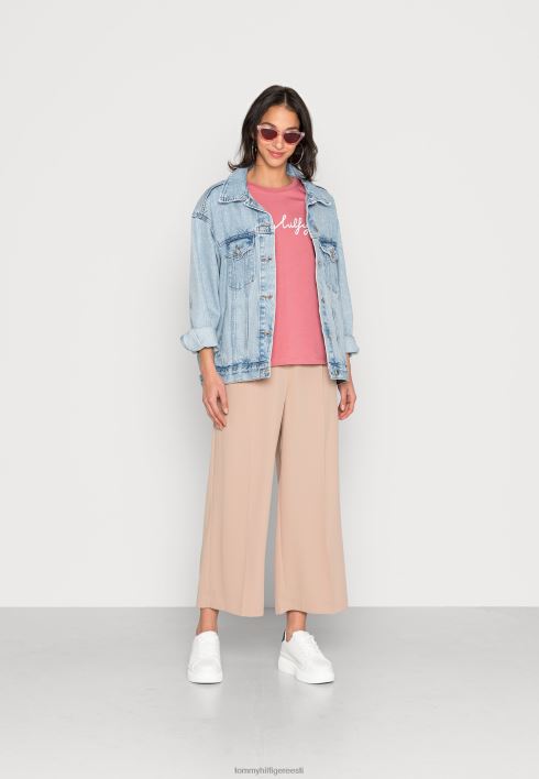 graafilise kaelusega t-särk RJV624410 inglise roosa Tommy Hilfiger