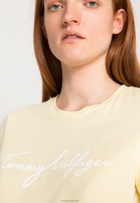 graafilise kaelusega t-särk RJV627771 sidruni keerd Tommy Hilfiger