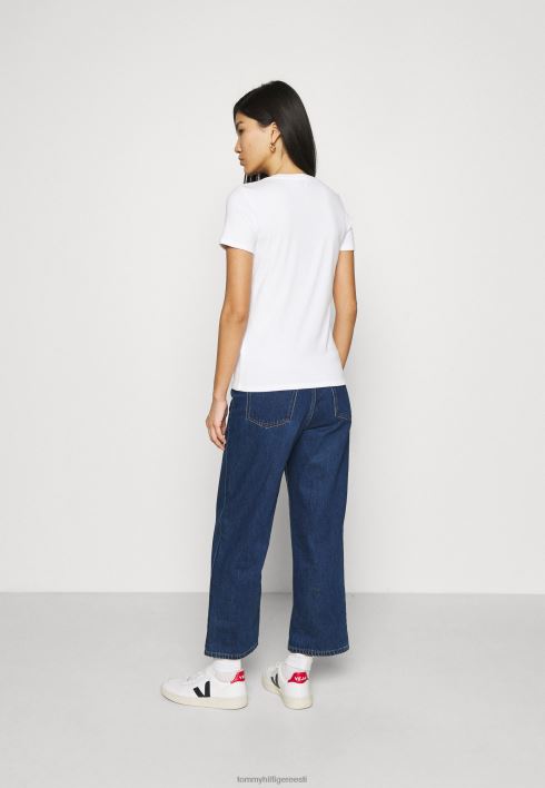 õhuke ümarkaelusega põhit-särk RJV627283 valge Tommy Hilfiger