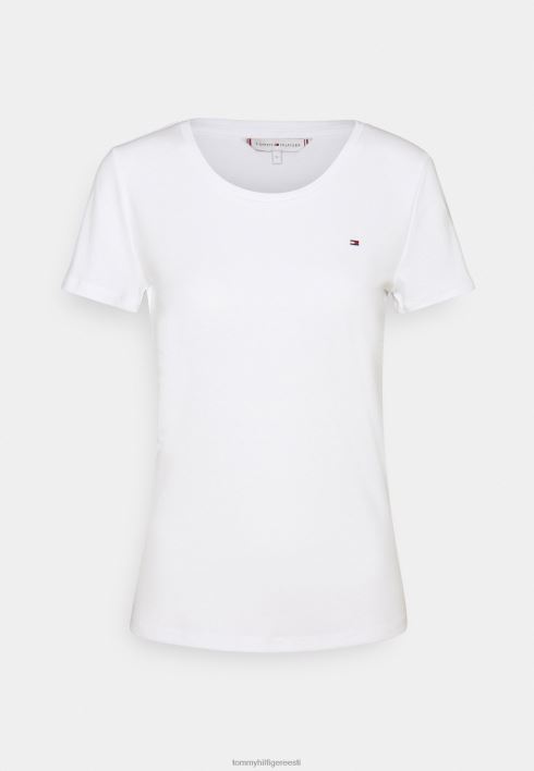 õhuke ümarkaelusega põhit-särk RJV627283 valge Tommy Hilfiger