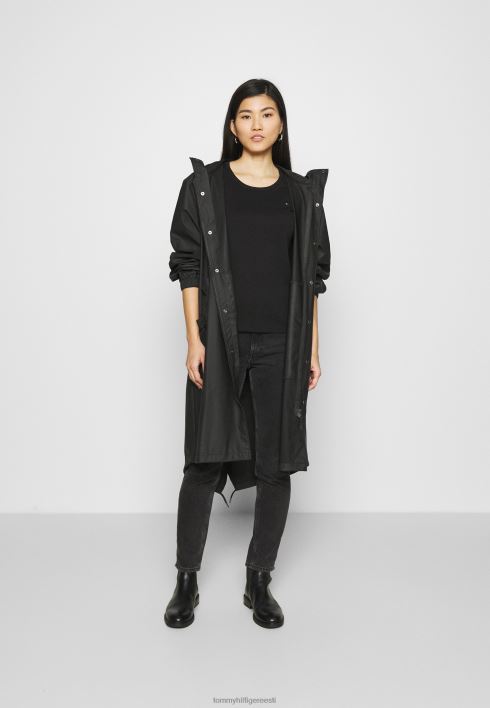 õhuke ümarkaelusega põhit-särk RJV627497 must Tommy Hilfiger