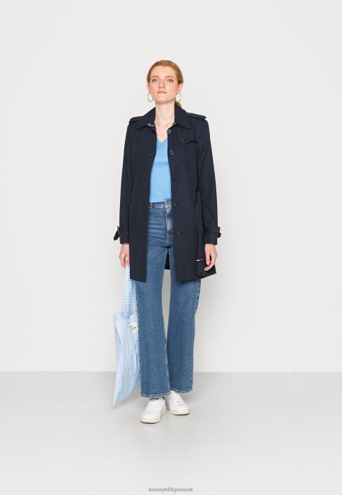 õhuke v-kaelusega põhi T-särk RJV627715 hortensia sinine Tommy Hilfiger