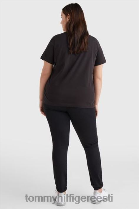 kaarjas t-särk RJV623010 must Tommy Hilfiger