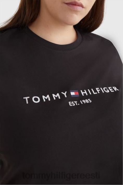 kaarjas t-särk RJV623010 must Tommy Hilfiger