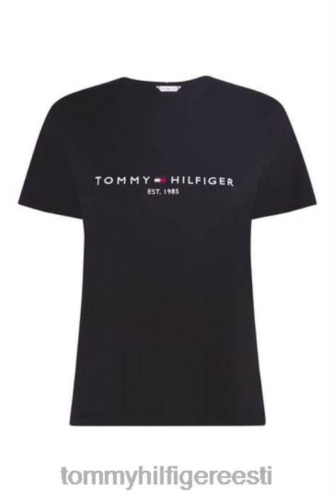 kaarjas t-särk RJV623010 must Tommy Hilfiger