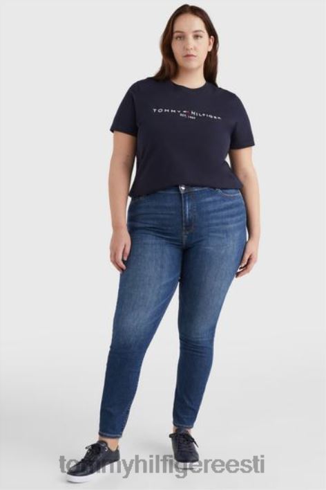 kaelusega t-särk RJV623093 sinine Tommy Hilfiger