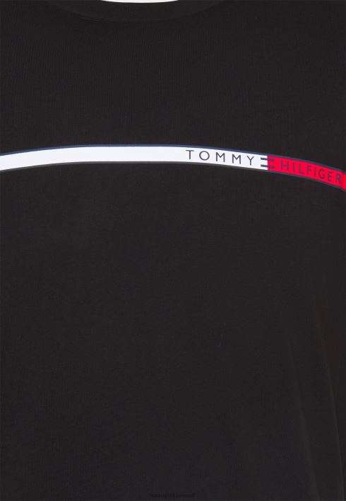 kahetooniline rinnakorviga T-särk RJV623975 must Tommy Hilfiger