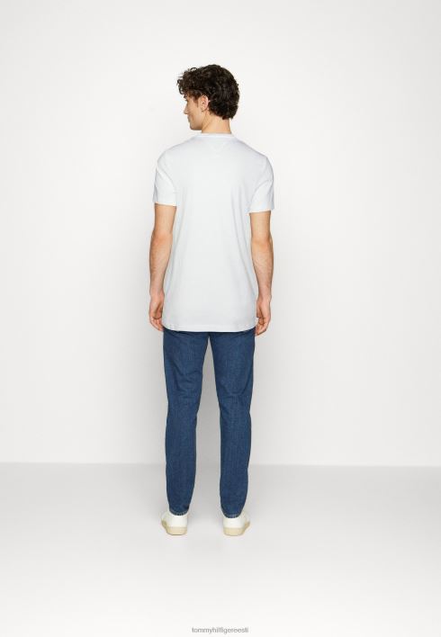 kahetooniline rinnakorviga T-särk RJV624740 valge Tommy Hilfiger