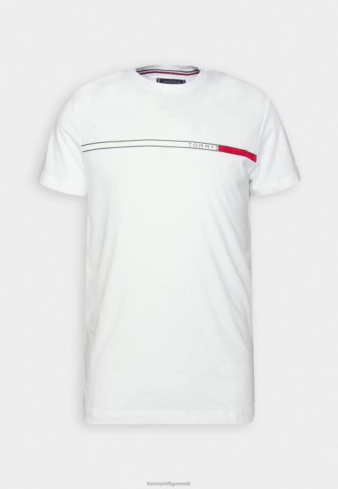kahetooniline rinnakorviga T-särk RJV624740 valge Tommy Hilfiger