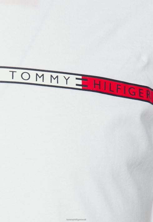 kahetooniline rinnakorviga T-särk RJV624740 valge Tommy Hilfiger