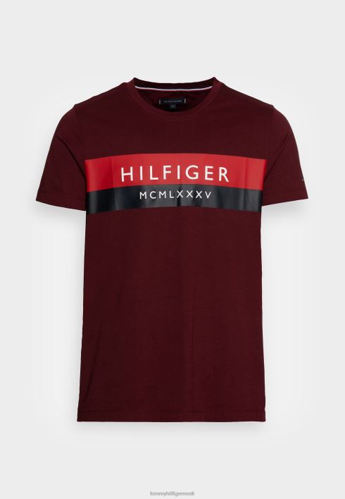 kahetooniline t-särk RJV624508 sügav rouge Tommy Hilfiger