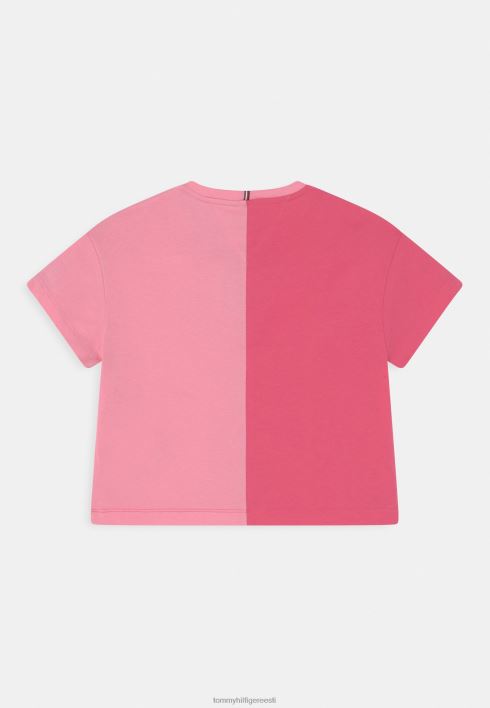 kahetooniline t-särk RJV628009 värske roosa Tommy Hilfiger
