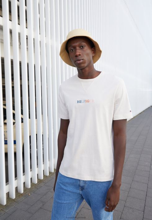 kontrastse tikkmustriga t-särk RJV625805 sulg valge Tommy Hilfiger