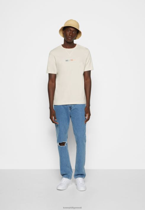 kontrastse tikkmustriga t-särk RJV625805 sulg valge Tommy Hilfiger