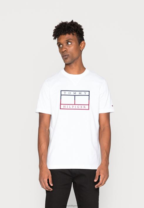 kontuuriga lineaarne lipp T-särk RJV625506 valge Tommy Hilfiger