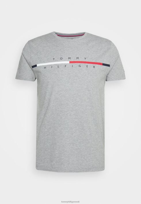 lõhestatud logoga t-särk RJV627335 helehall kanarbik Tommy Hilfiger