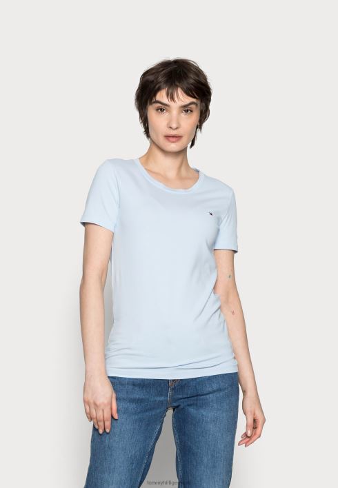 lahe soliidne ümar põhit-särk RJV628147 sinine Tommy Hilfiger