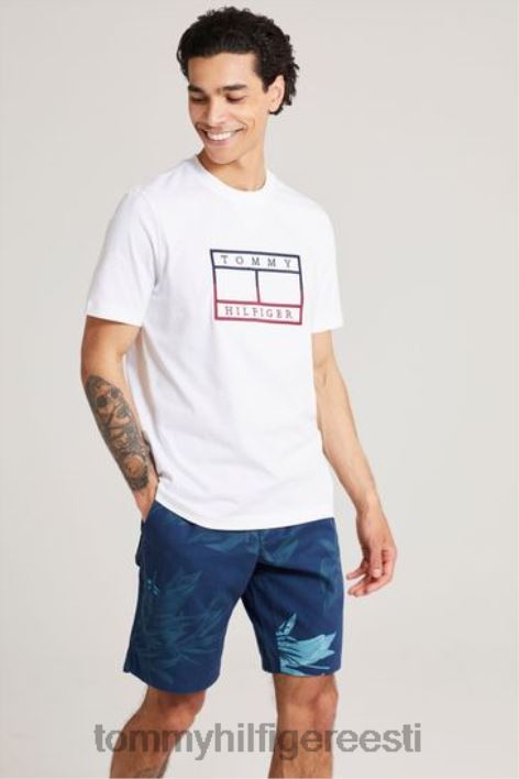 lineaarse lipuga t-särk RJV623129 valge Tommy Hilfiger