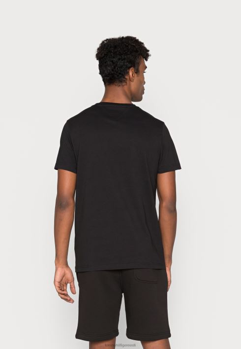 lineaarse lipuga t-särk RJV624040 must Tommy Hilfiger