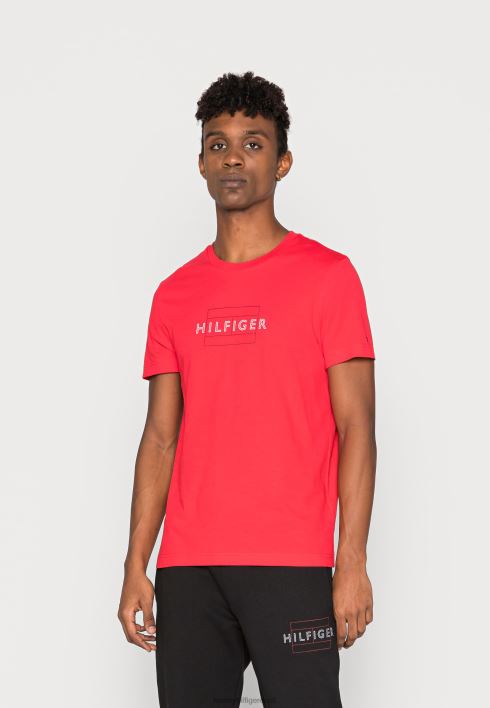 lineaarse lipuga t-särk RJV624621 punane märguanne Tommy Hilfiger