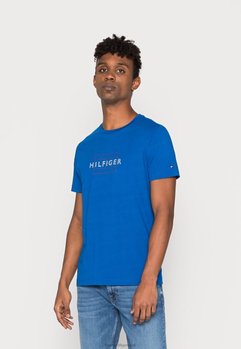 lineaarse lipuga t-särk RJV624778 kreeka saare sinine Tommy Hilfiger