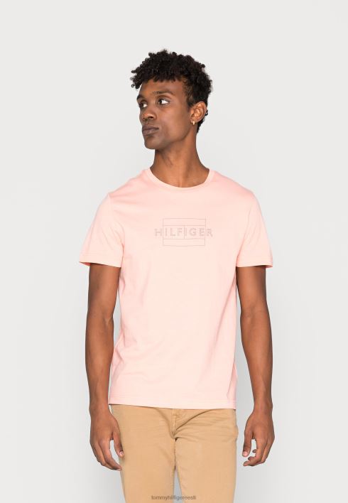 lineaarse lipuga t-särk RJV625245 päikeseloojangu virsik Tommy Hilfiger