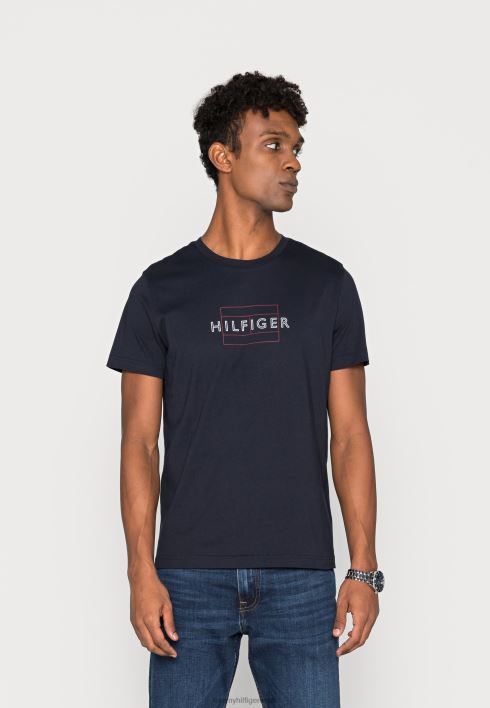 lineaarse lipuga t-särk RJV625425 kõrbe taevas Tommy Hilfiger