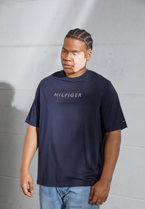 lineaarse lipuga t-särk RJV625568 kõrbe taevas Tommy Hilfiger