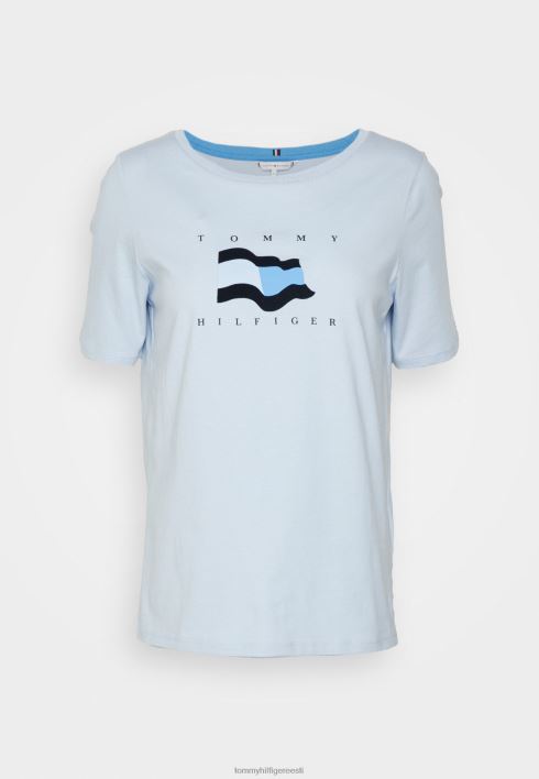 lipuga avatud t-särk RJV627833 tuuline sinine Tommy Hilfiger