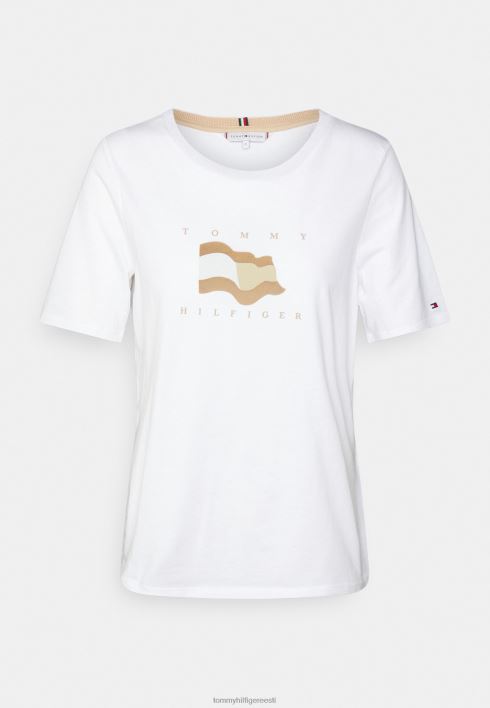 lipuga avatud t-särk RJV628052 valge Tommy Hilfiger