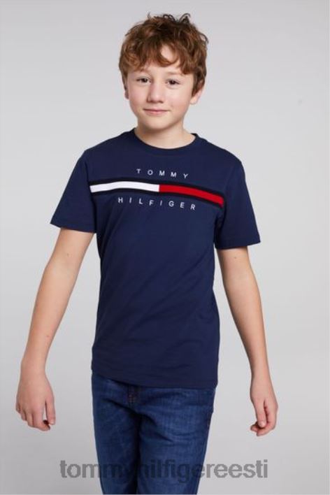 lipuribiga t-särk RJV623559 sinine Tommy Hilfiger