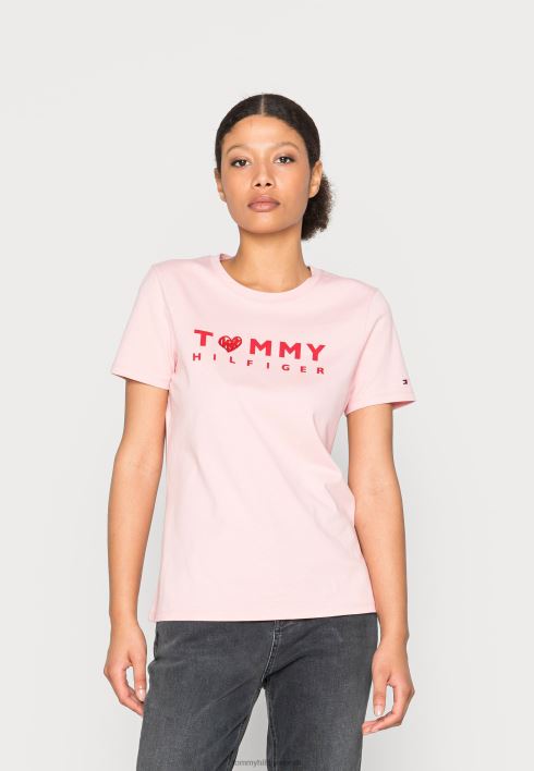 logo kaelusega t-särk RJV627522 liustiku roosa Tommy Hilfiger