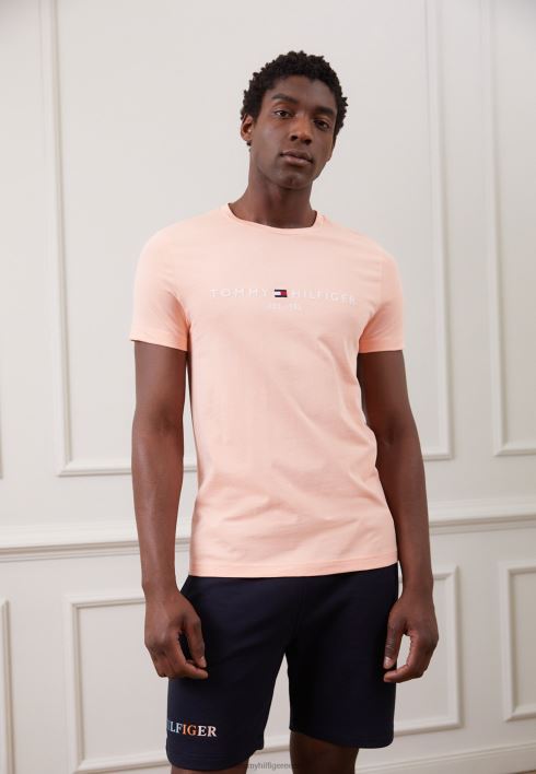 logoga T-särk RJV624160 päikeseloojangu virsik Tommy Hilfiger