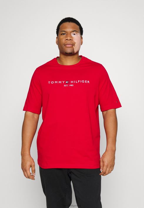 logoga T-särk RJV627270 bleiser punane Tommy Hilfiger