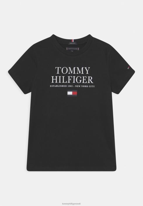 logoga T-särk RJV627733 must Tommy Hilfiger