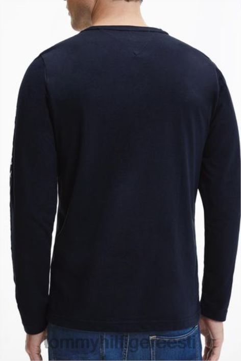 logoga pikkade varrukatega T-särk RJV623490 sinine Tommy Hilfiger