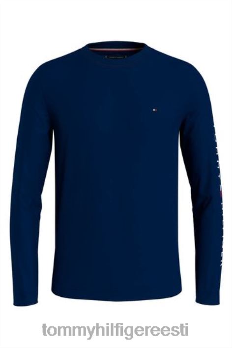 logoga pikkade varrukatega T-särk RJV623490 sinine Tommy Hilfiger